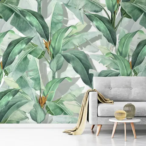 Banana Leaf Wallpaper Wallpaper Mural