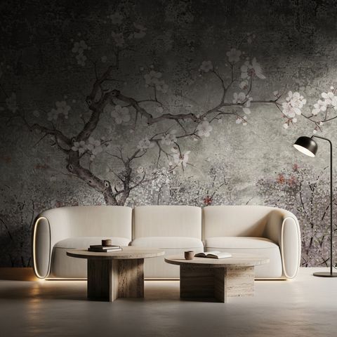 Vintage Dark Blossom Wallpaper Mural