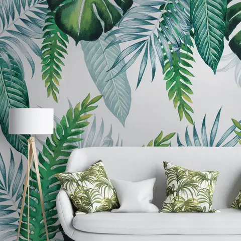 Tropical Palm Leaf Wallpaper Mural