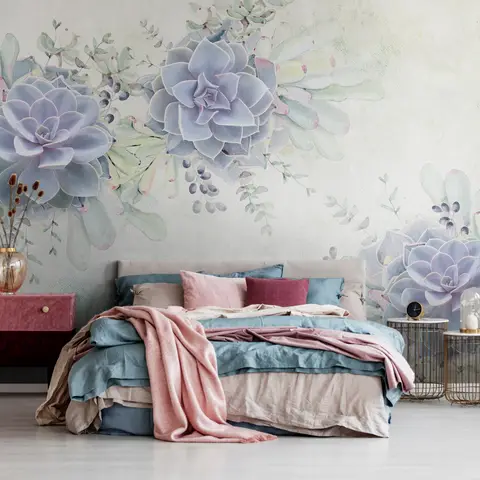 Elegant Petal Floral Wallpaper Mural