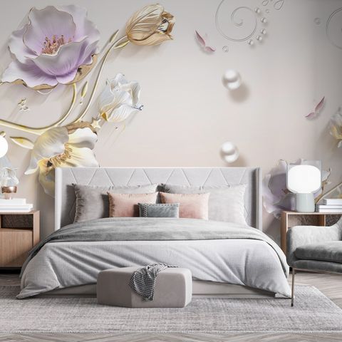 Jewelry Tulip Flower Wallpaper Mural