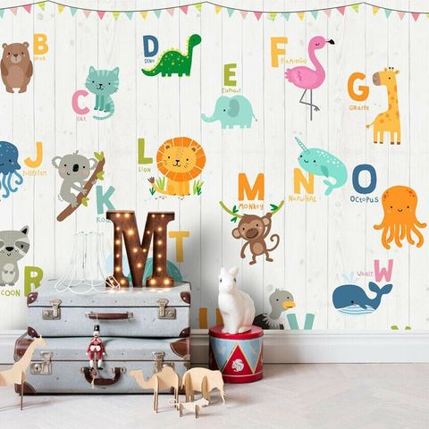Animals Alphabet Wallpaper Mural