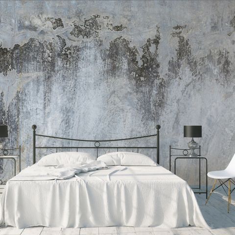 Gray Brown Grunge Cement Style Wallpaper Mural