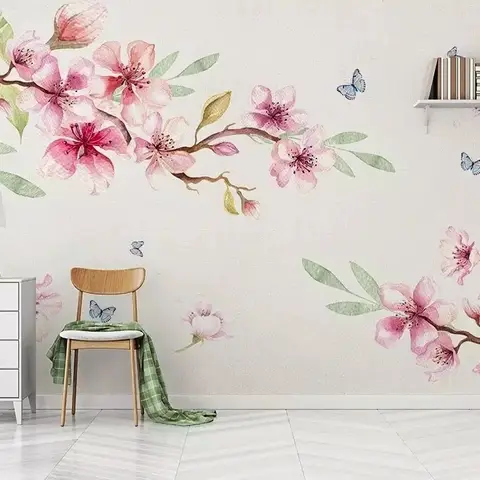 Pink Cherry Blossom Wallpaper Mural