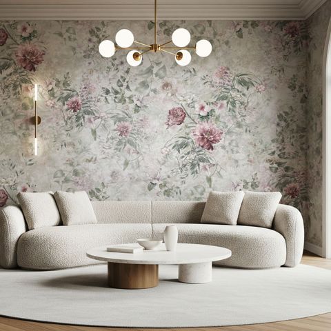 Vintage Floral Wallpaper Mural