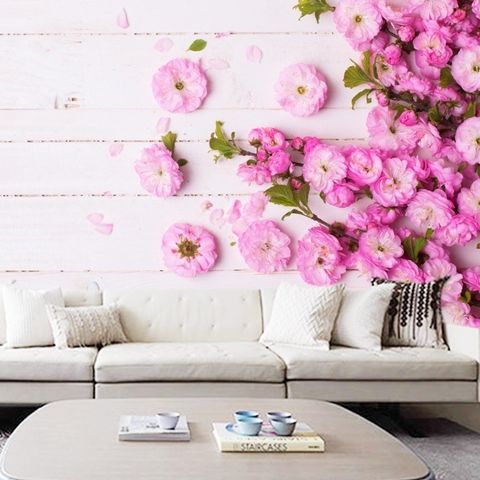Pink Peony Floral Wallpaper Mural