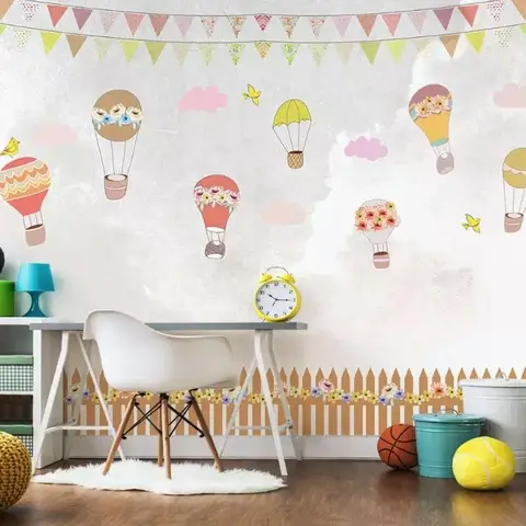 For Kids Little Hot Air Balloons Wallpaper Mural