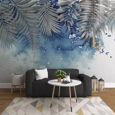 Nordic Style Tropical Leaves Wallpaper Mural