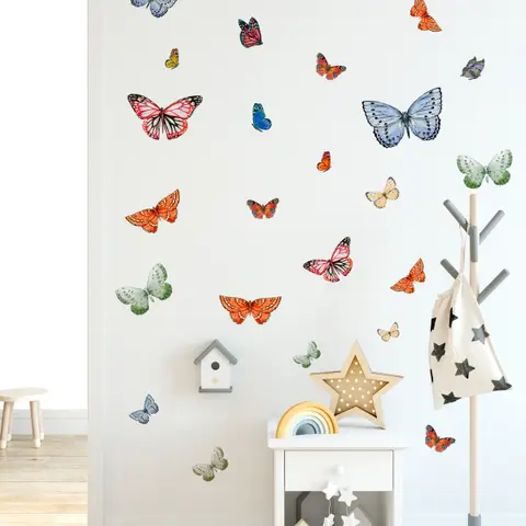Colorful Butterflies Wall Decal Sticker