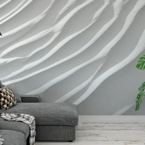 Nordic Style White Stripe Wallpaper Mural
