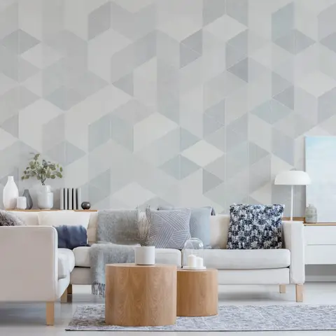 Scandinavian Style Pastel Geometric Design Wallpaper - STYLE 1