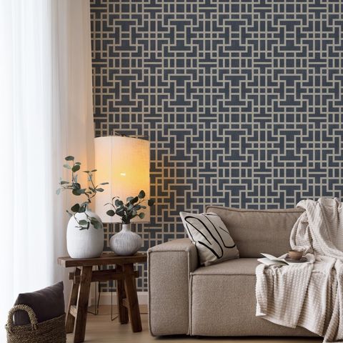 Modern Geometric Maze Wallpaper - STYLE 1
