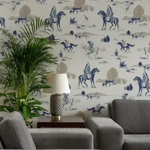 Retro Western Cowboys Wallpaper Mural