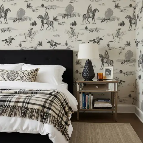 Retro Western Cowboys Wallpaper Mural