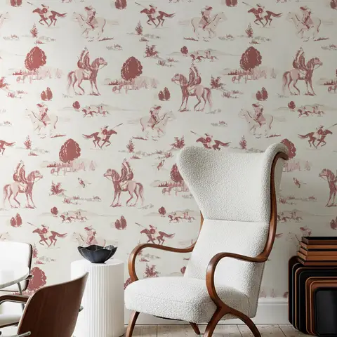 Retro Western Cowboys Wallpaper Mural