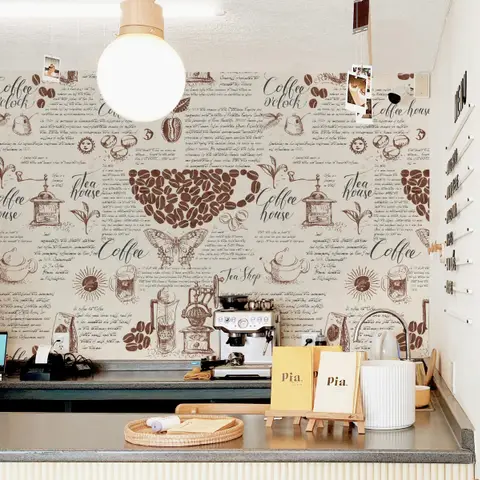 Vintage Coffee Story and Teapot  Wallpaper