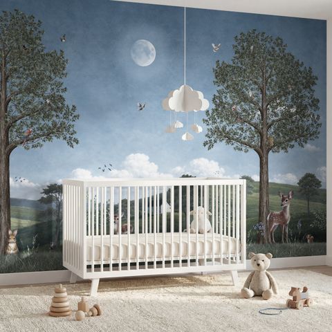 Kids Forest Animals Landscape Wallpaper Mural
