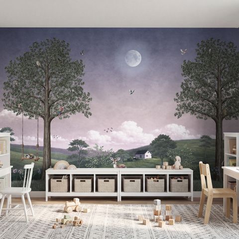 Kids Forest Animals Landscape Wallpaper Mural