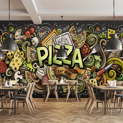 Pizza Food Wallpaper Mural 