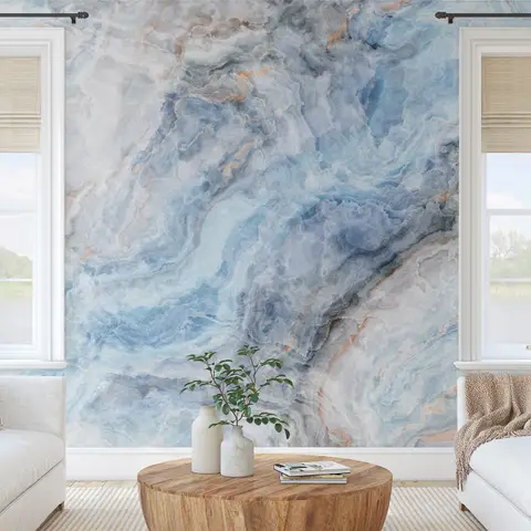 Blue Marble Art Wallpaper Mural