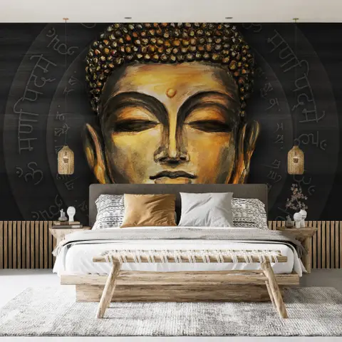 Goldene Stil Gautama Buddha Fototapete