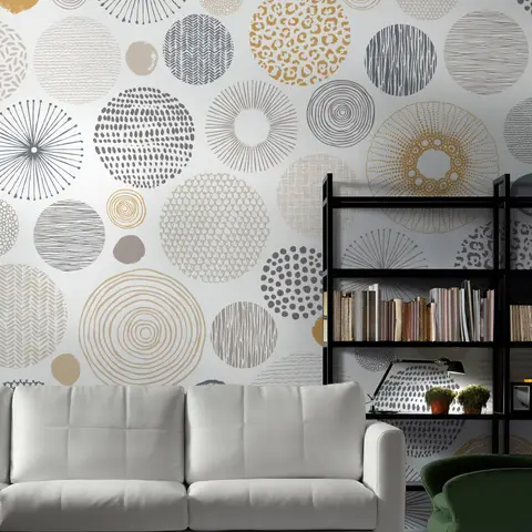 Fancy Abstract Circles Wallpaper Mural