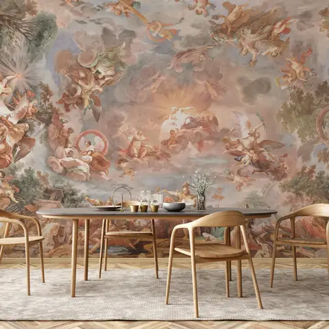 Renaissance Fresco Art Wallpaper Mural