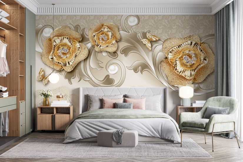 Luxury Ornament Floral Wallpaper Mural