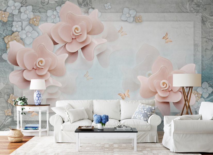 Elegant Rose Floral Wallpaper Mural