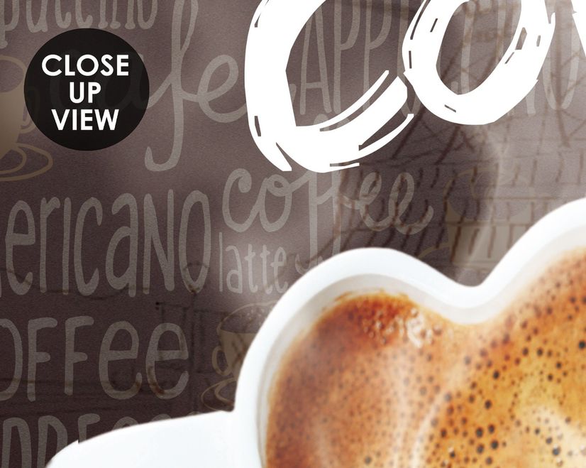 Coffee Beans with Mocha Wallpaper Mural
