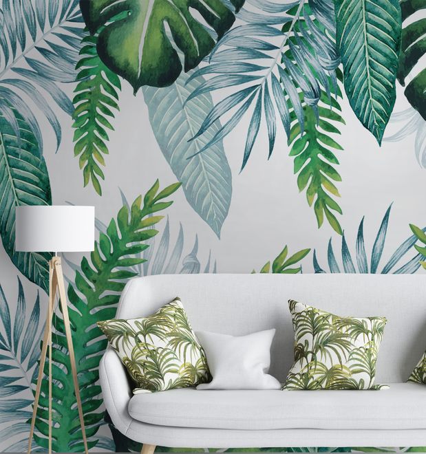 Tropical Palm Leaf Wallpaper Mural
