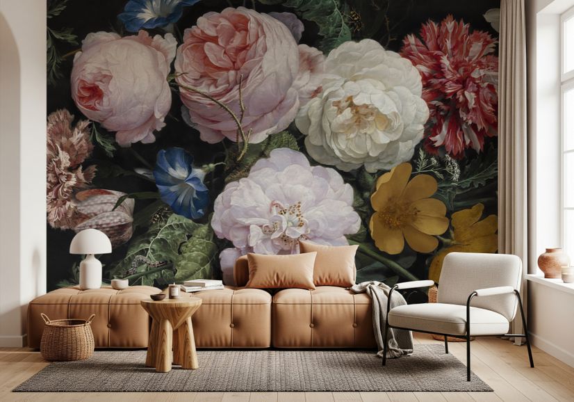 Niederländische Florale Viktorianische Blumenstrauß Fototapete