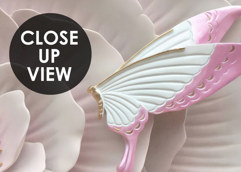 3D Embossed Look Flowers and Butterfly Wallpaper Mural