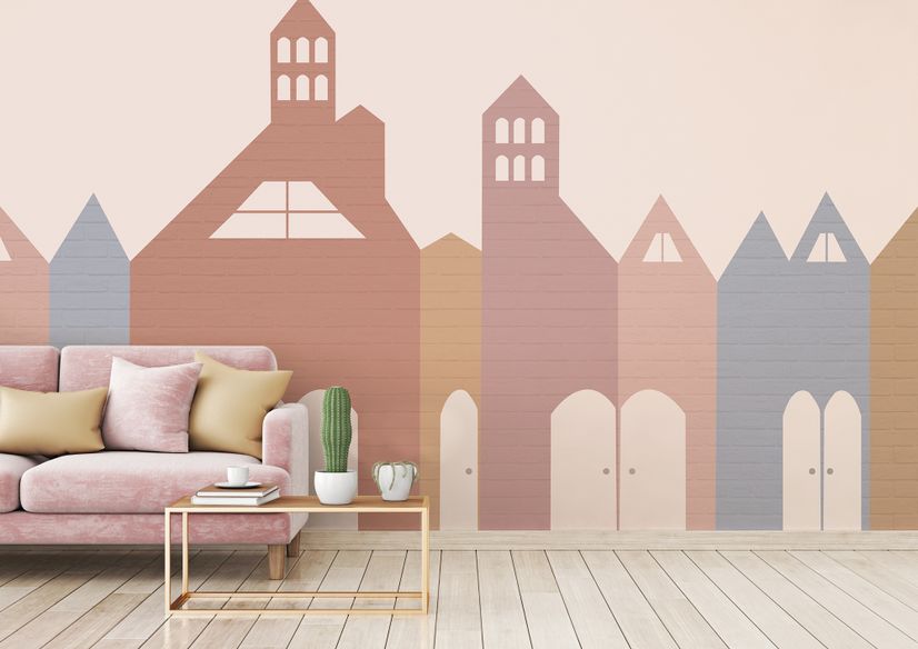 Colorful House Wallpaper Mural
