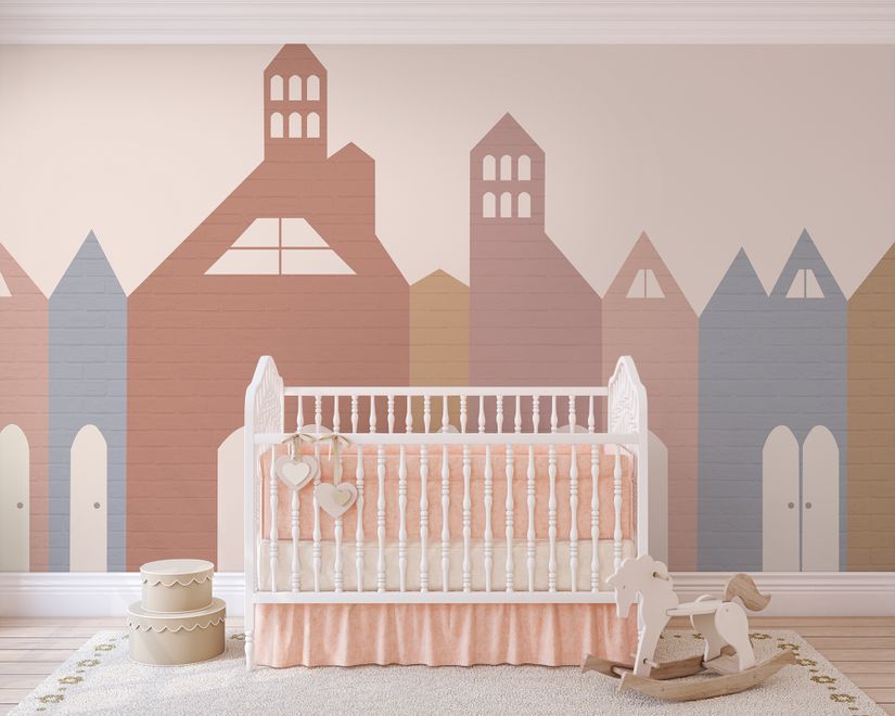 Colorful House Wallpaper Mural