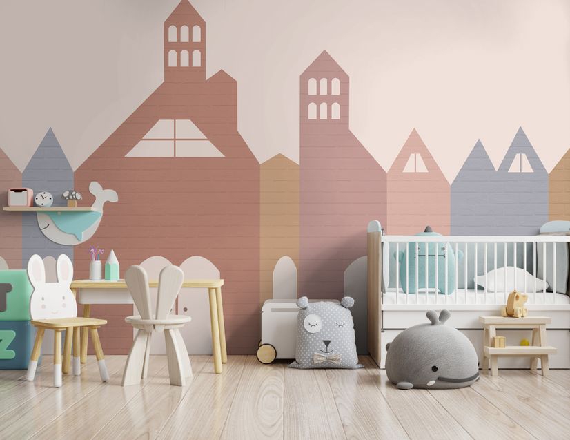 Colorful House Wallpaper Mural