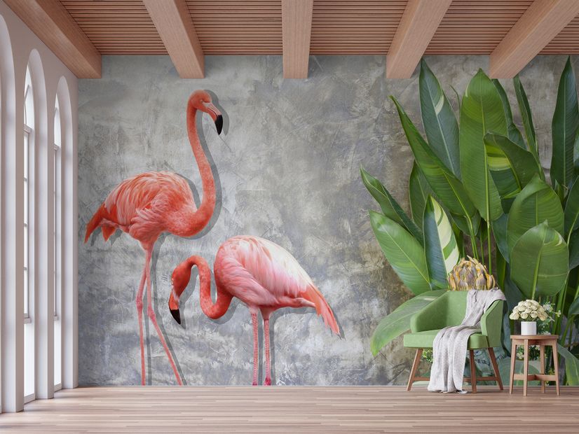 Wall Mural Pink flamingo 