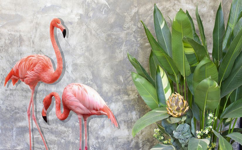 Tropical flamingo - Photo Wallpaper