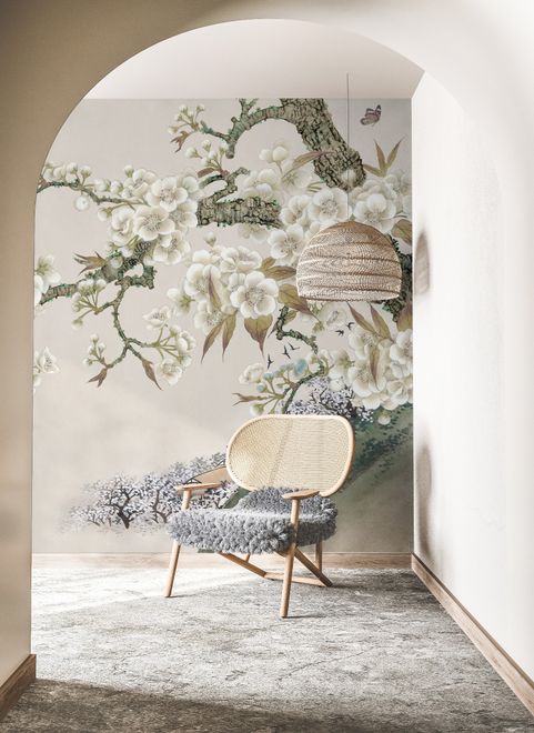 Retro Plum Blossom Wallpaper Mural