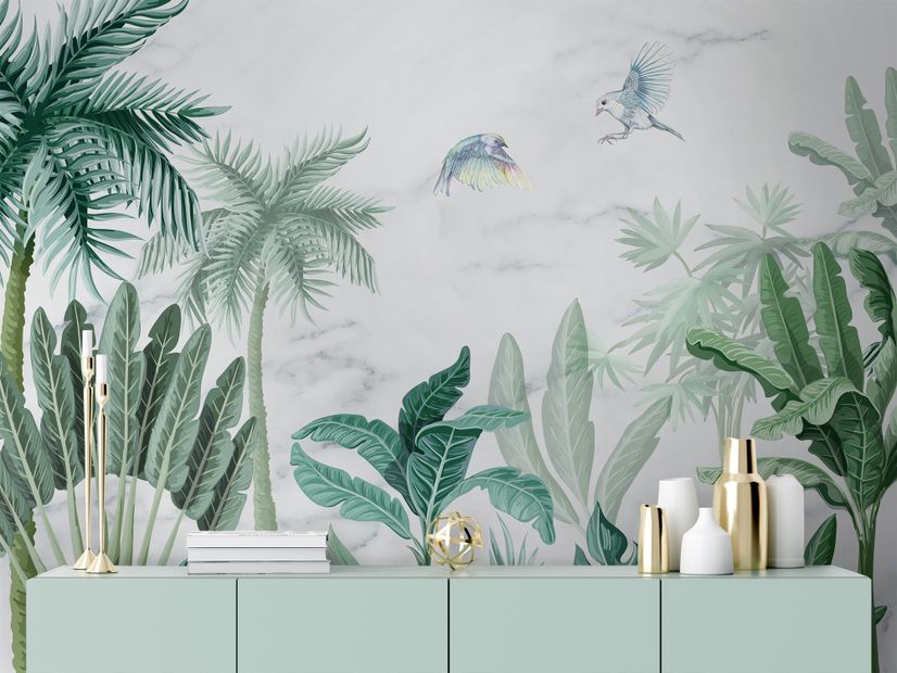 Green Tropical Forest Wallpaper Mural