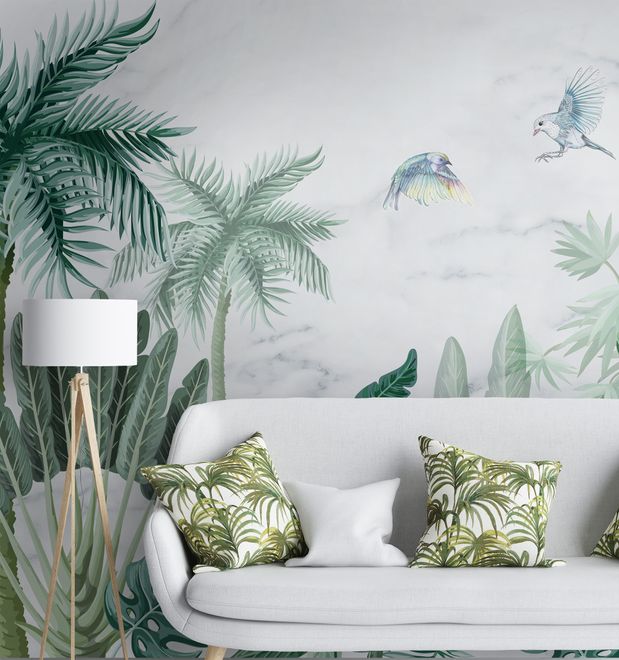 Green Tropical Forest Wallpaper Mural