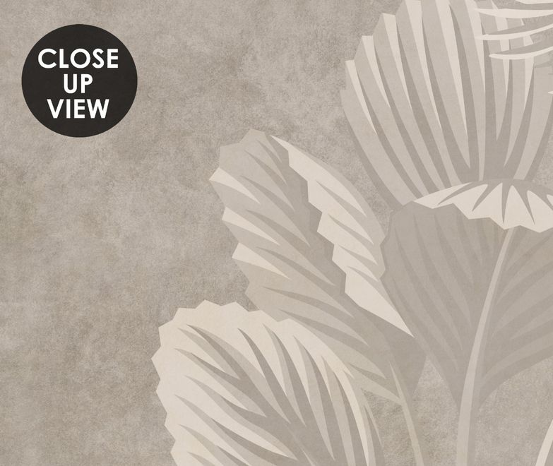 Monochrome Brown Nostalgic Rainforest Wallpaper Mural