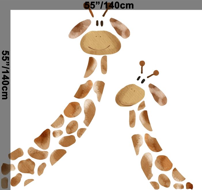 Cute Giraffe Wall Decal Sticker