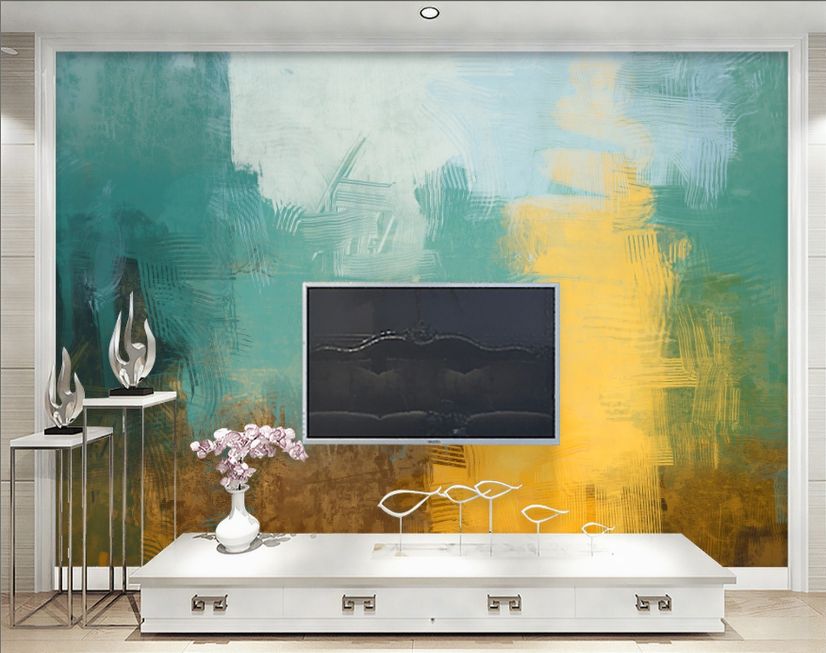 Multi-Colored Watercolor Abstract Wallpaper Mural