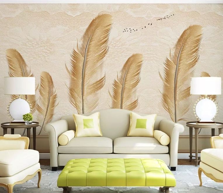 Brown Feather Wallpaper Mural