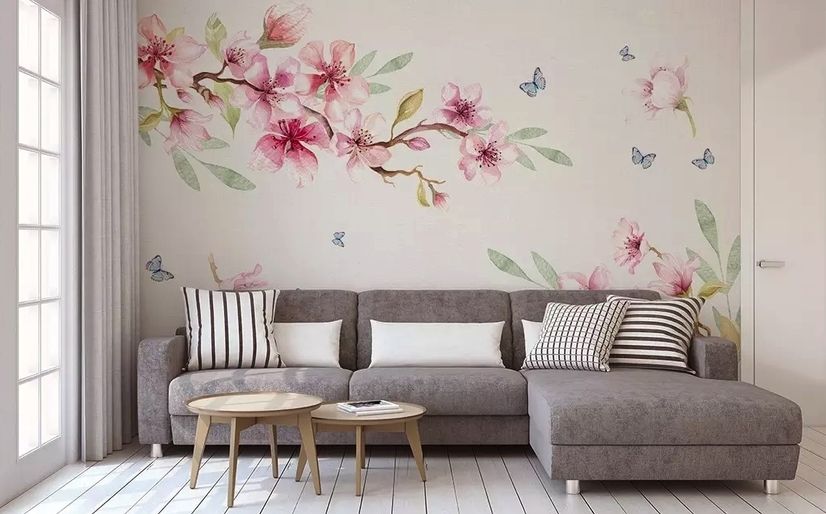Pink Cherry Blossom Wallpaper Mural