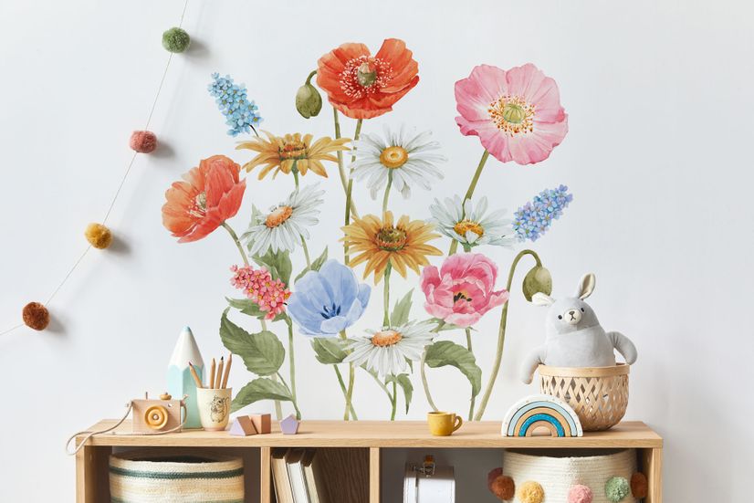 Colorful Wildflowers Wall Decal Sticker • Wallmur®