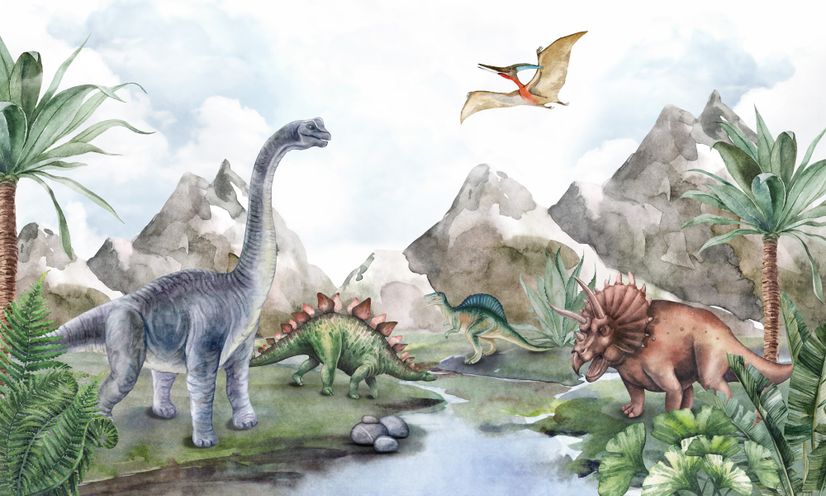 Kids Softs Dinosaur Jurassic World Wallpaper Mural • Wallmur®