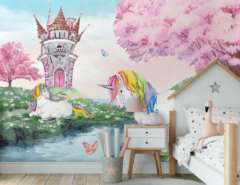 Kids Magical Unicorn Forest Wallpaper Mural