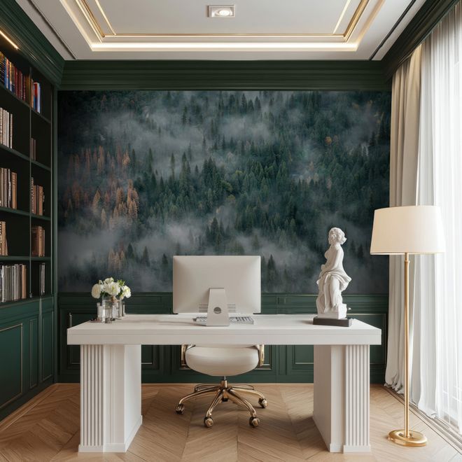 Misty Forest Wallpaper Mural